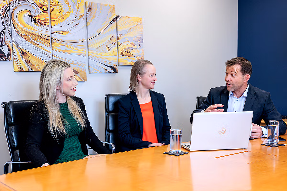 Team portrait photography during a boardroom meeting for business communications