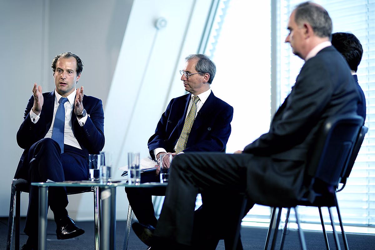 Staff magazine style business panel photography for internal communications