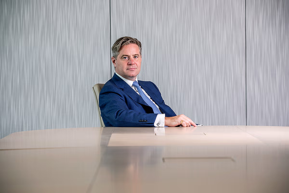 Mark Duckworth executive portrait at Schroders Personal Wealth in the City of London for corporate communications use