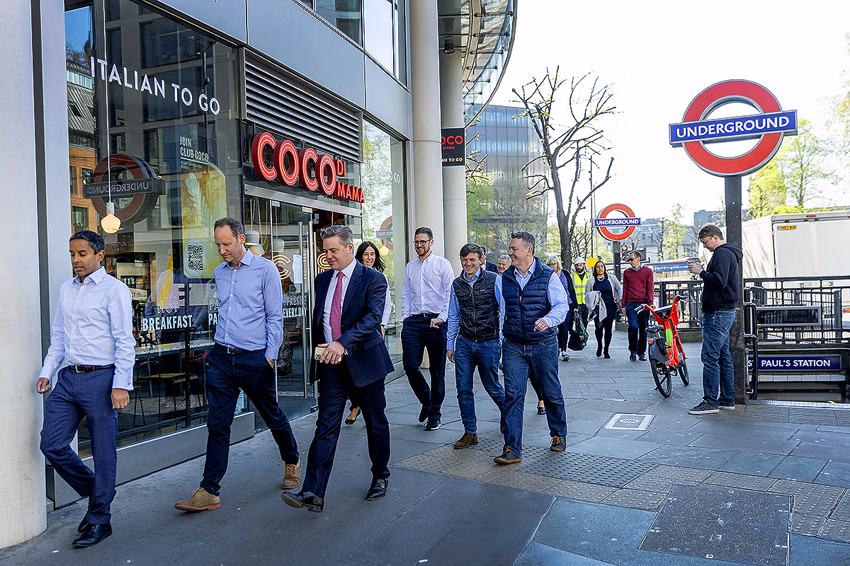 Mark Duckworth, CEO of Schroders Personal Wealth, photographed in a London Wall Place meeting setting in the City of London