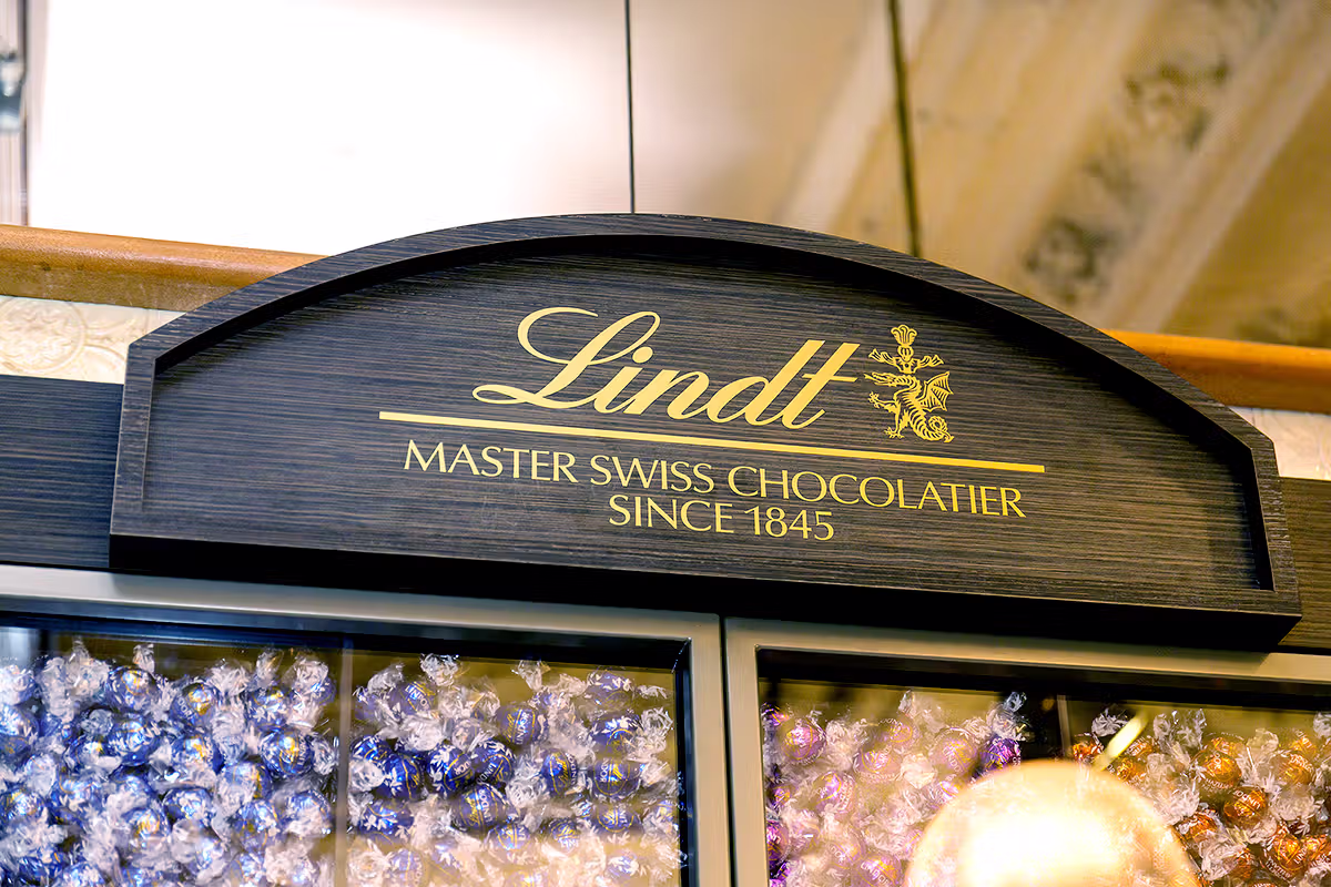 Lindt Central London retail PR photography showing public engagement and branded campaign presence