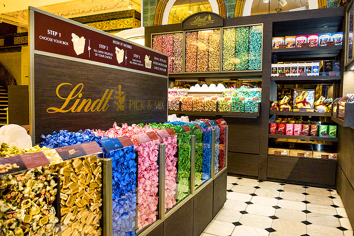 Lindt branded consumer PR photography in London near Piccadilly Circus