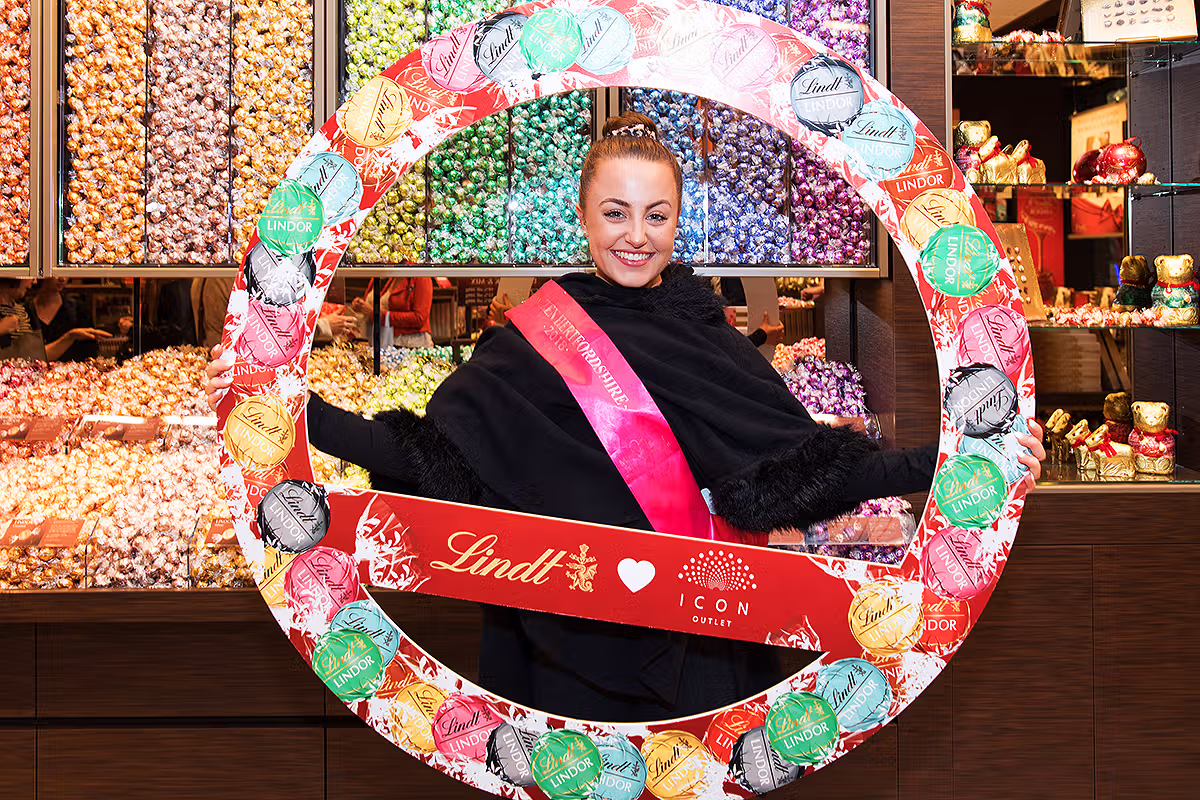 Lindt branded campaign photography at The O2 London for press and marketing communications