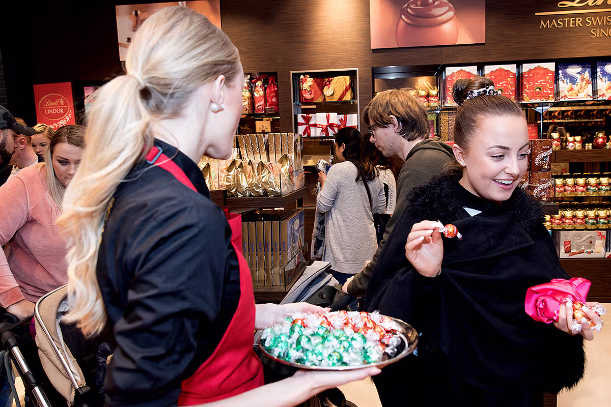Lindt PR Photographer London case study image from The O2 retail launch activity